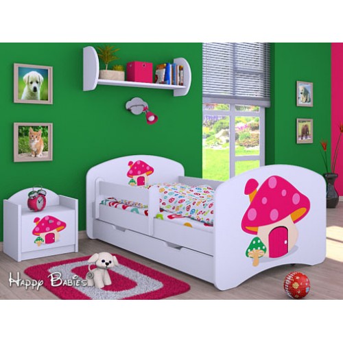Dětská postel Happy Babies Bílá se zábranou Hříbek 180x90