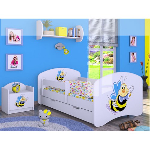 Dětská postel Happy Babies se zábranou Včelka 160x80
