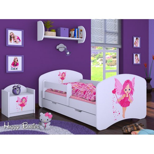 Dětská postel Happy Babies Duo Bílá s přistýlkou 34 180x90