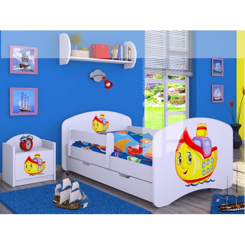 Dětská postel Happy Babies Duo Bílá s přistýlkou 36 180x90