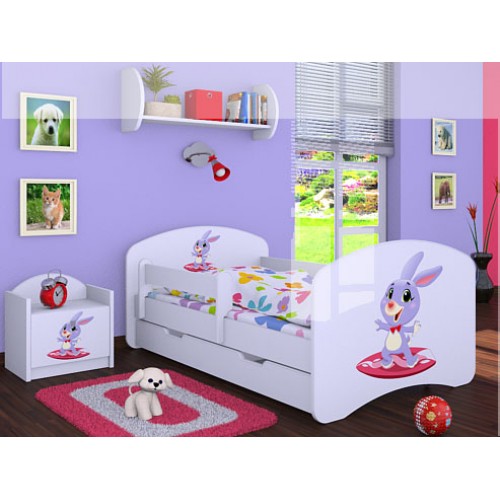 Dětská postel Happy Babies Duo Bílá s přistýlkou 17 200X90