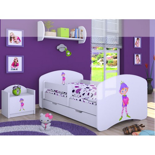 Dětská postel Happy Babies Duo Bílá s přistýlkou 25 200X90