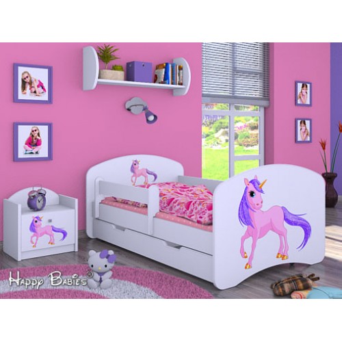 Dětská postel Happy Babies Duo Bílá s přistýlkou 38 200X90