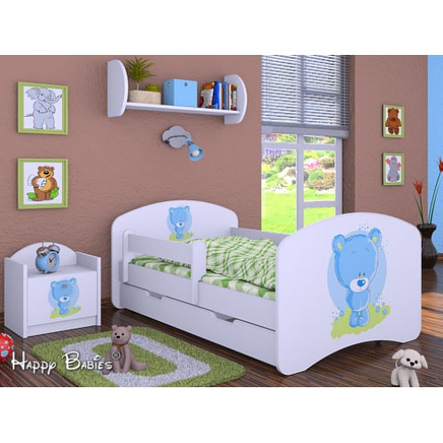 Dětská postel Happy Babies Duo Bílá s přistýlkou 48 180x90