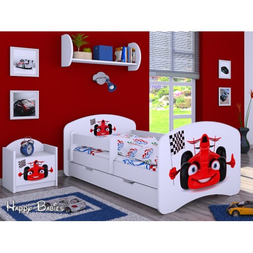 Dětská postel Happy Babies Duo Bílá s přistýlkou 54 180x90