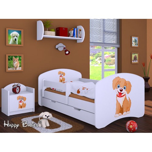Dětská postel Happy Babies Duo Bílá s přistýlkou 50 200X90