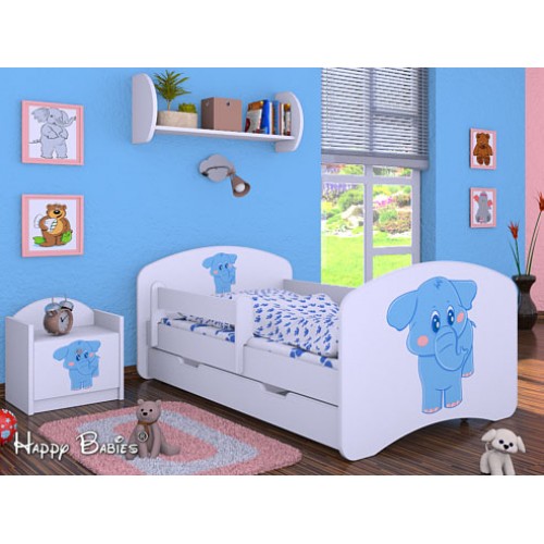 Dětská postel Happy Babies Duo Bílá s přistýlkou 70 180x90