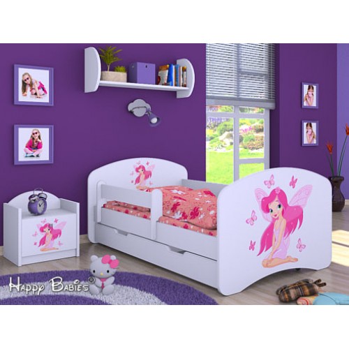 Dětská postel Happy Babies Duo Bílá s přistýlkou 71 200X90