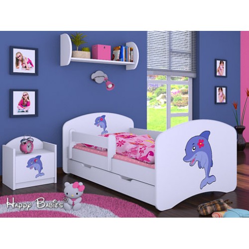 Dětská postel Happy Babies Duo Bílá s přistýlkou 79 180x90