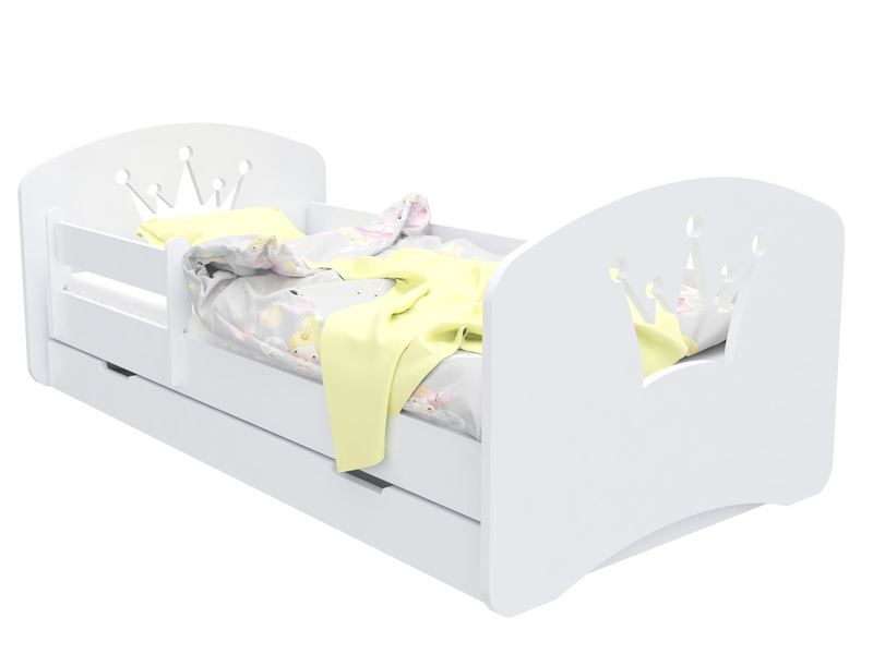 Dětská postel Design Koruna s úložným prostorem 140x70 
