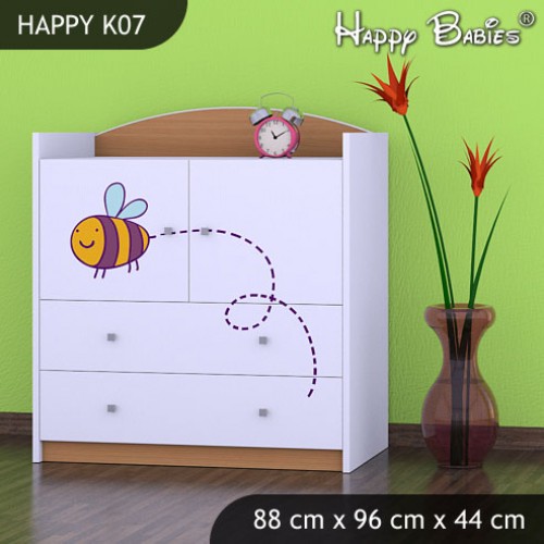 Dětská komoda Happy Babies  Různé motivy KN12