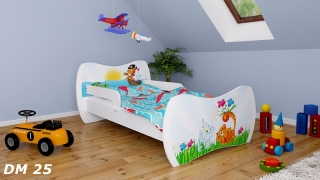 Dětská postel Dream Bílá vzor 25 160x80