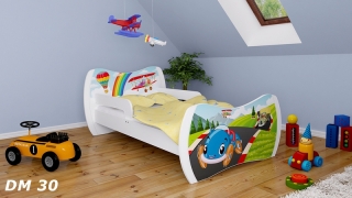 Dětská postel Dream Bílá vzor 30 160x80