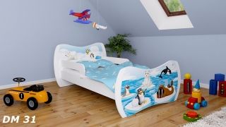 Dětská postel Dream Bílá vzor 31 160x80