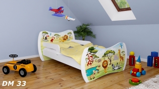 Dětská postel Dream Bílá vzor 33 160x80