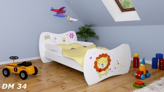 Dětská postel Dream Bílá vzor 34 160x80