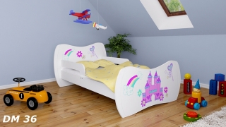 Dětská postel Dream Bílá vzor 36 160x80