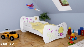 Dětská postel Dream Bílá vzor 37 160x80