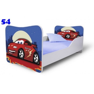 Dětská postel Adam Bílá zavodní auto noc 160x80