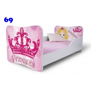 Dětská postel Adam Bílá princezna 160x80