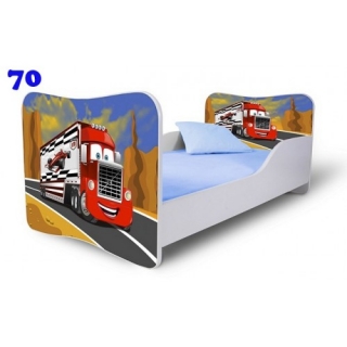 Dětská postel Adam Bílá kamion 160x80