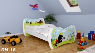 Dětská postel Dream Bílá vzor 18 140x70