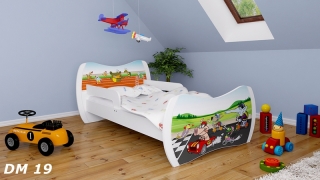 Dětská postel Dream Bílá vzor 19 140x70