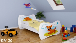 Dětská postel Dream Bílá vzor 20 140x70