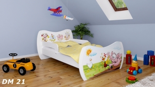 Dětská postel Dream Bílá vzor 21 140x70