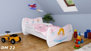 Dětská postel Dream Bílá vzor 22 140x70