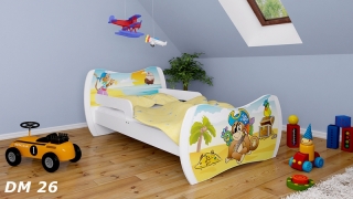 Dětská postel Dream Bílá vzor 26 140x70