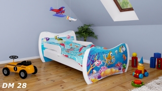 Dětská postel Dream Bílá vzor 28 140x70
