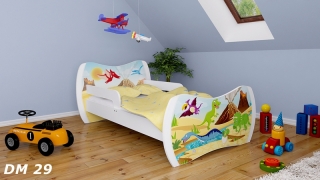 Dětská postel Dream Bílá vzor 29 140x70