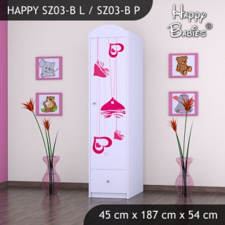 Dětská skříň Happy Babies Různé motivy Z03B