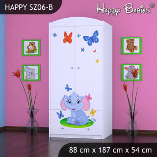 Dětská skříň Happy Babies Různé motivy Z06B