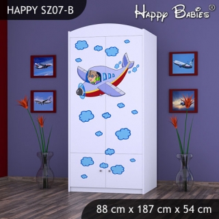 Dětská skříň Happy Babies Různé motivy Z07B