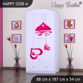 Dětská skříň Happy Babies Různé motivy Z08