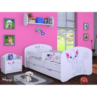 Dětská postel Happy Babies Duo Bílá s přistýlkou 06 180x90