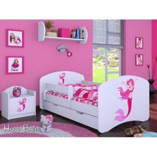 Dětská postel Happy Babies Duo Bílá s přistýlkou 08 200X90