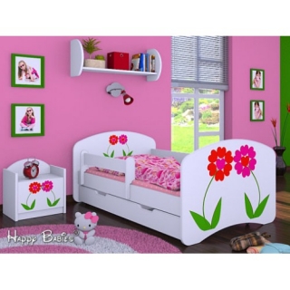 Dětská postel Happy Babies Duo Bílá s přistýlkou 14 180x90