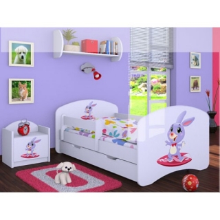Dětská postel Happy Babies Duo Bílá s přistýlkou 17 180x90