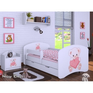 Dětská postel Happy Babies Duo Bílá s přistýlkou 33 180x90
