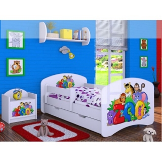 Dětská postel Happy Babies Duo Bílá s přistýlkou 22 200X90