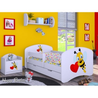 Dětská postel Happy Babies Duo Bílá s přistýlkou 62 180x90