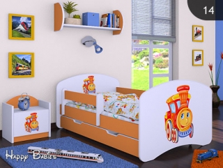 Dětská postel Happy Babies Duo Bílá s přistýlkou 83 180x90