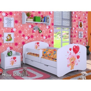 Dětská postel Happy Babies Duo Bílá s přistýlkou 81 200X90