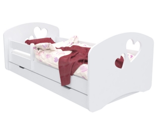 Dětská postel Design Srdce s úložným prostorem 140x70 