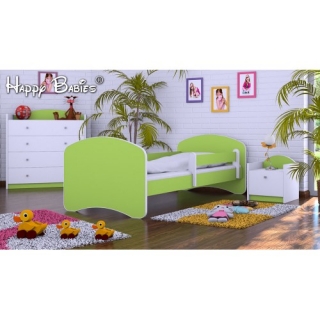 Dětská postel Happy Babies se zábranou Zelená 140x70